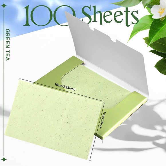 💙🆕💙 Teenitor Oil Blotting 100 Sheets for Face Green Tea Oil Absorbing Tissue - Picture 2 of 6